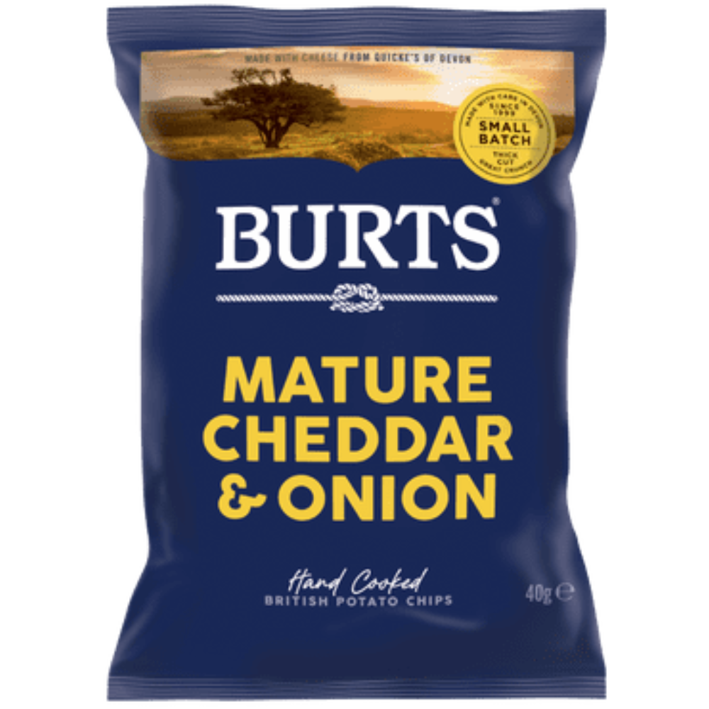 BURTS Mature Cheddar & Onion 20x40g Full Case