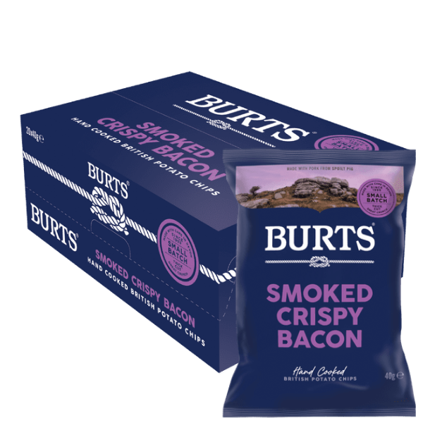 BURTS Smoked Crispy Bacon 20x40g Full Case