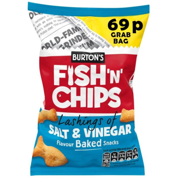 BURTONS Fish & Chips - Salt & Vinegar PM 69p 40g