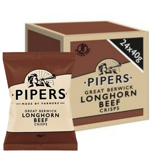 PIPERS Great Berwick Longhorn Beef 24x40g Full Case