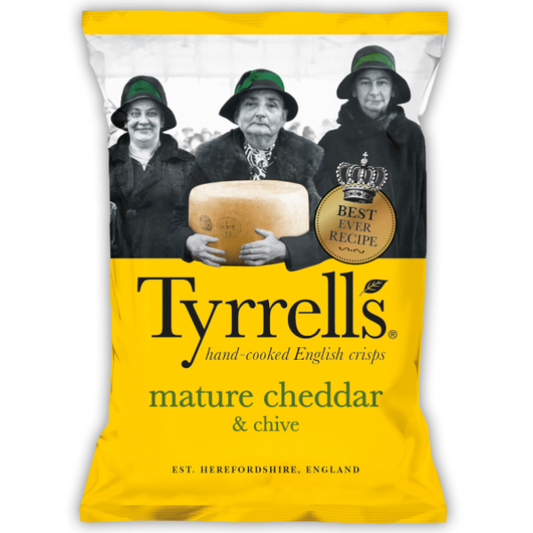 TYRRELLS CRISPS Mature Cheddar & Chive 40g