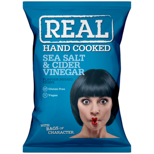 REAL CRISPS Sea Salt & Cider Vinegar 24x35g Full Case